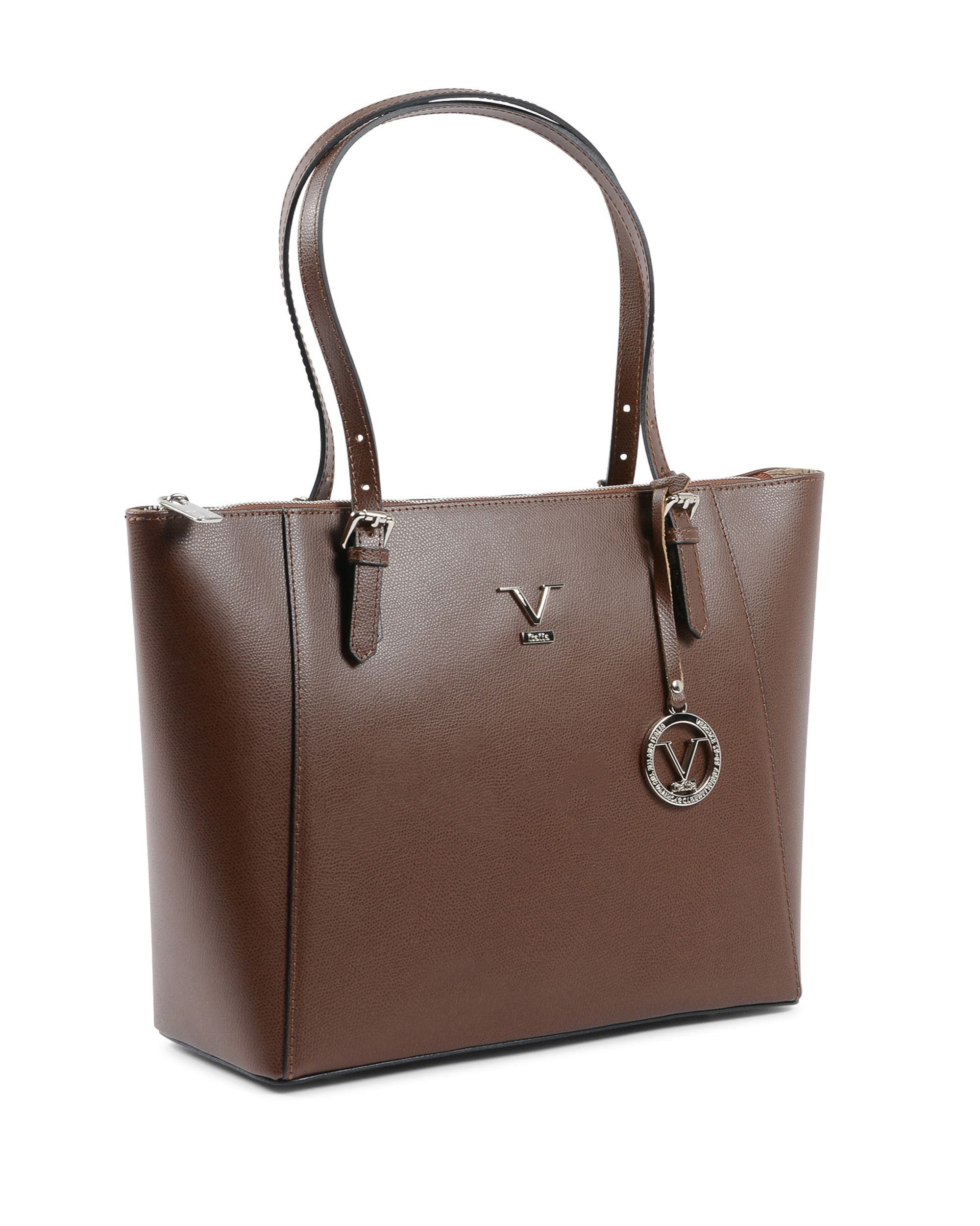 V Italia Womens Handbag Dark Brown V09 PALMELLATO CIOCCOLATO