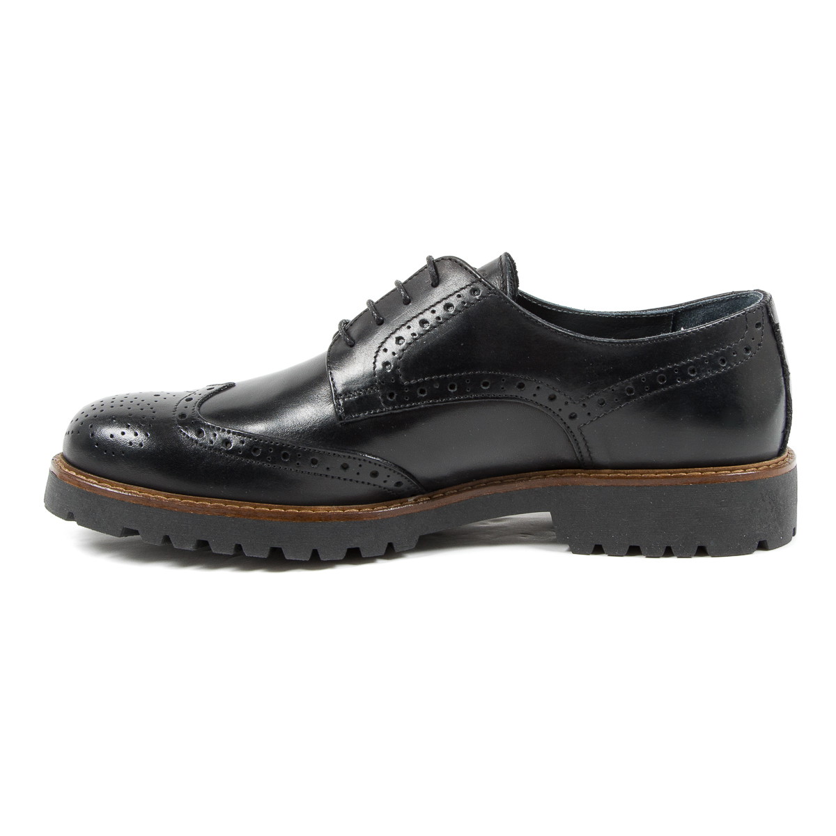 Zapatos brogue negros para hombre de Andrew Charles EDWIN