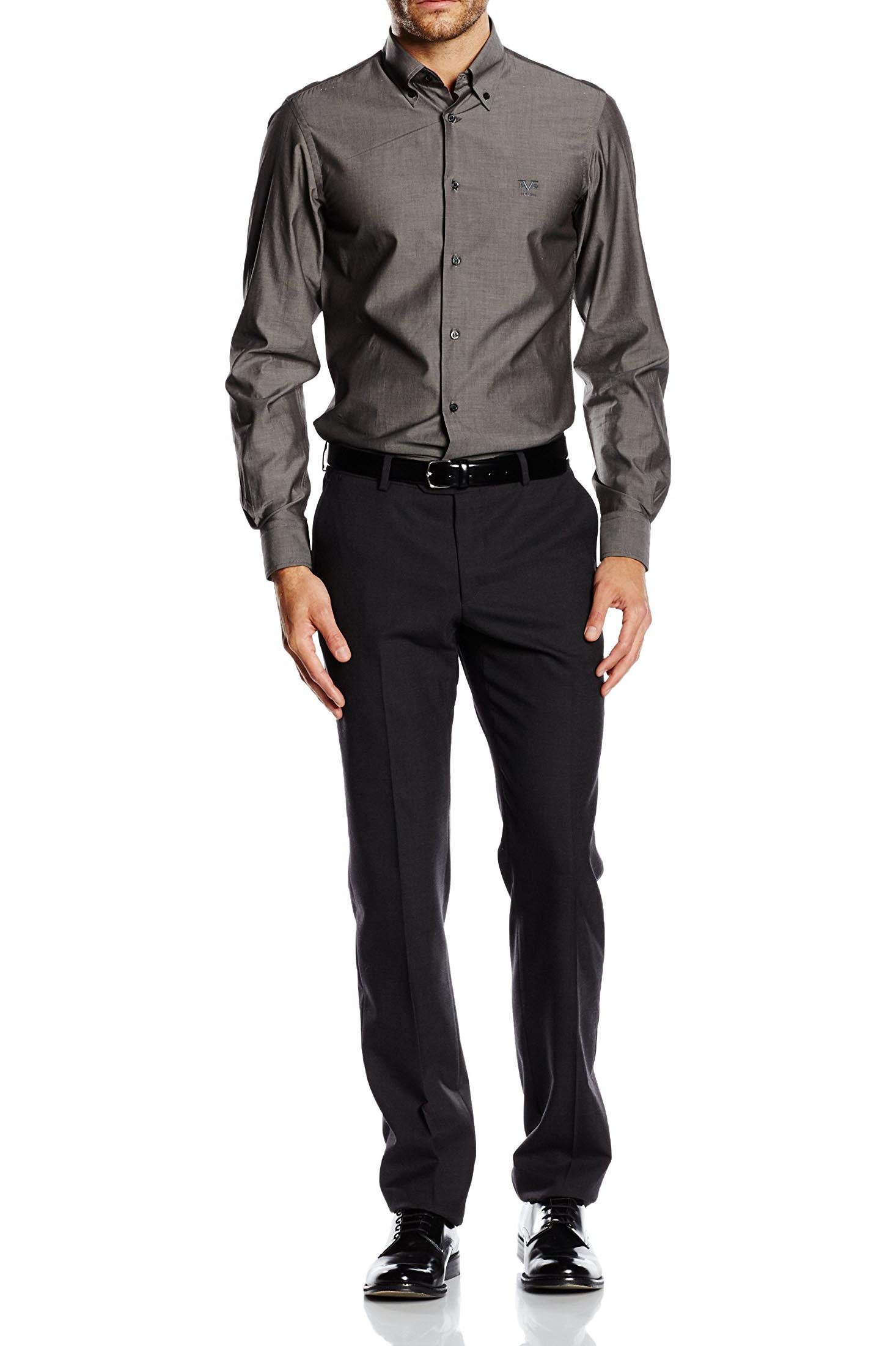 Camisa de cuello abotonado ajustada para hombre V 1969 Italia SBD33