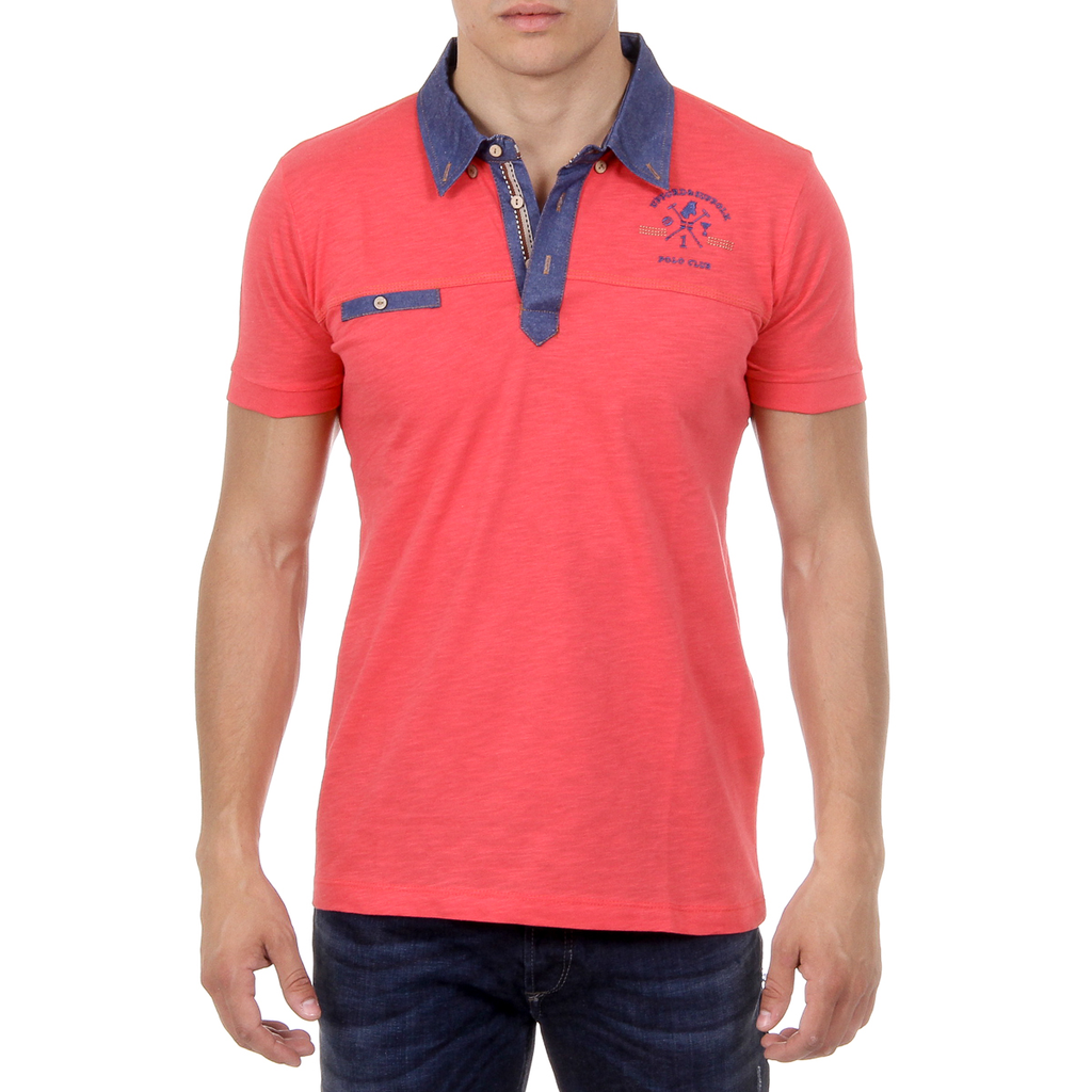 Polo Ufford & Suffolk Polo Club para hombre, manga corta, US007B, granada