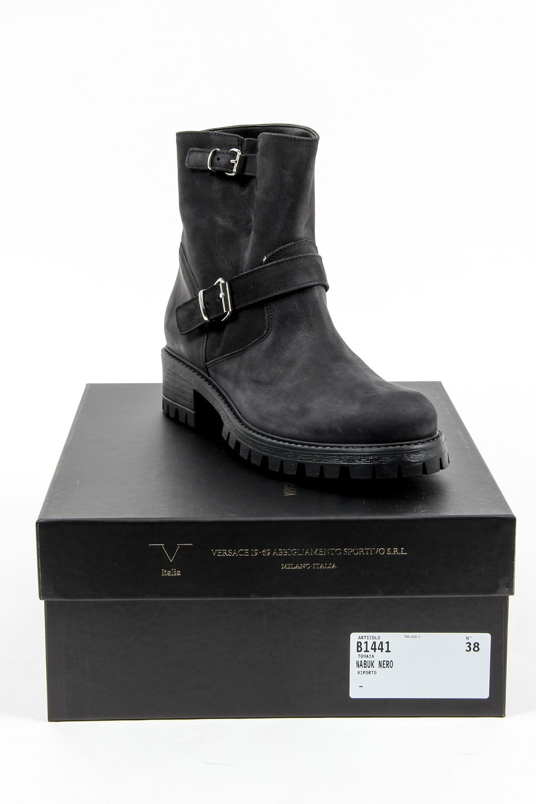 Bota corta para mujer V 1969 Italia B1441 NABUK NERO