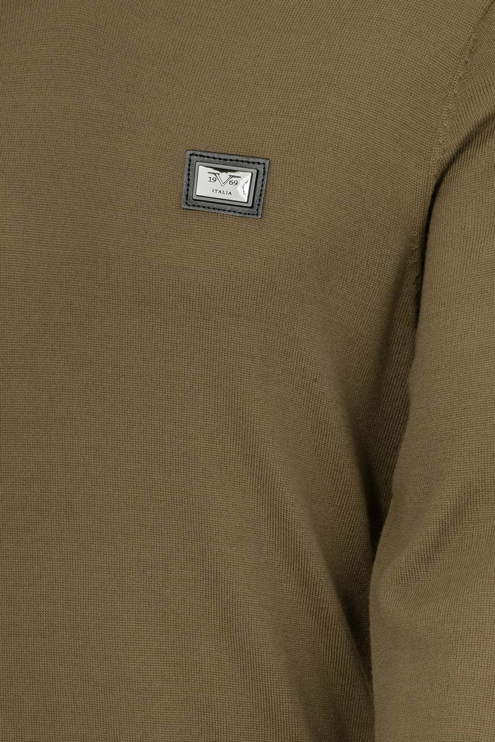 Suéter italiano para hombre 19V69, color oliva, THIES OLIVE