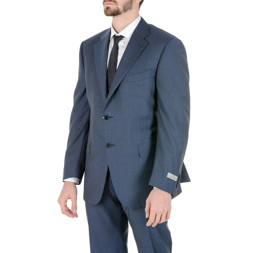 Traje Canali para hombre de manga larga azul