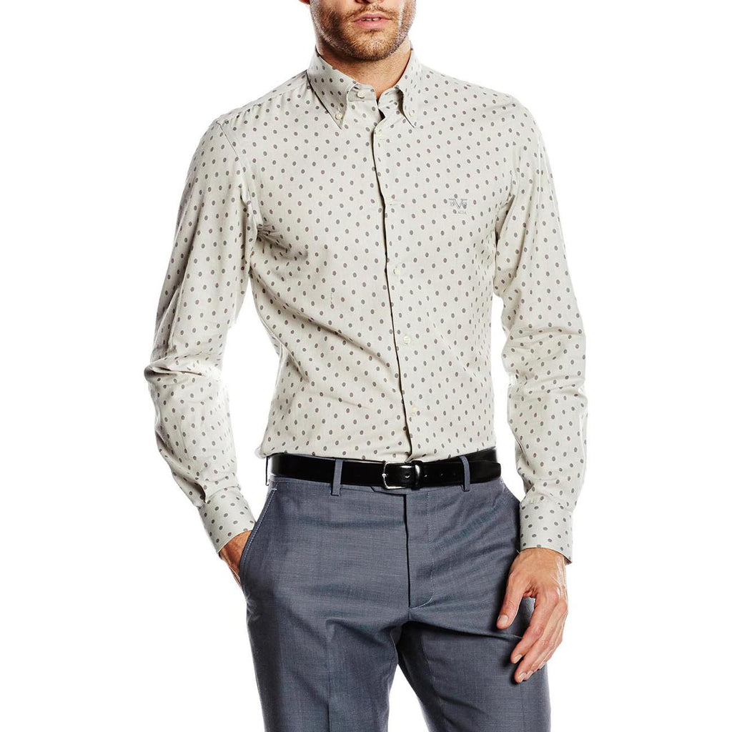 Camisa de cuello abotonado ajustada para hombre V 1969 Italia SBD11