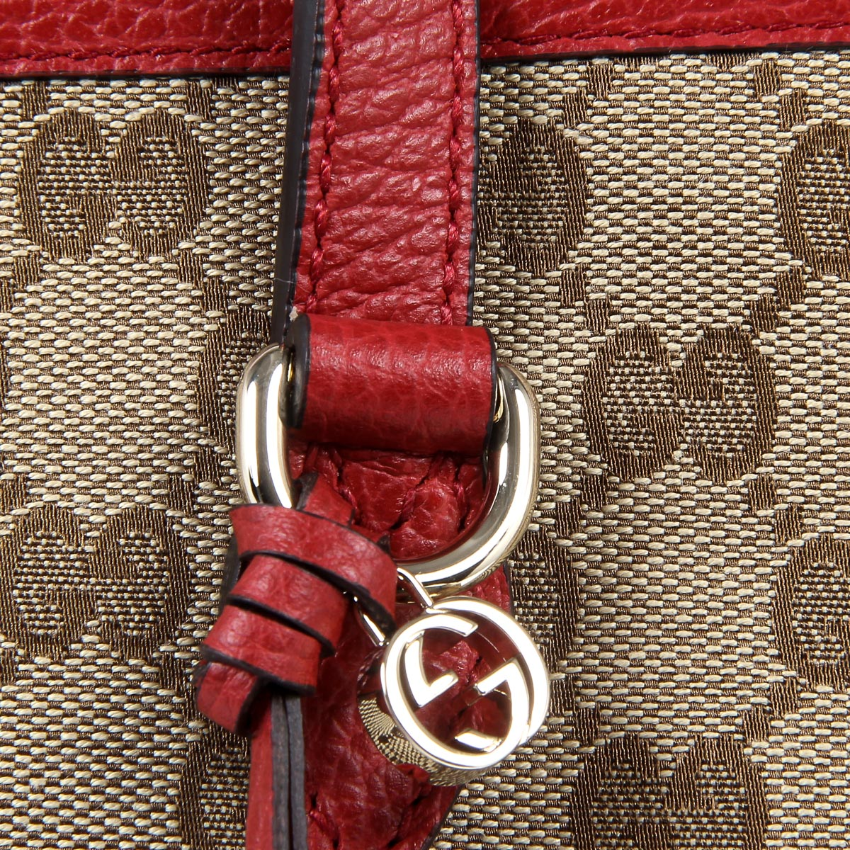 Gucci Womens Handbag GG Guccissima Red 449242 8606