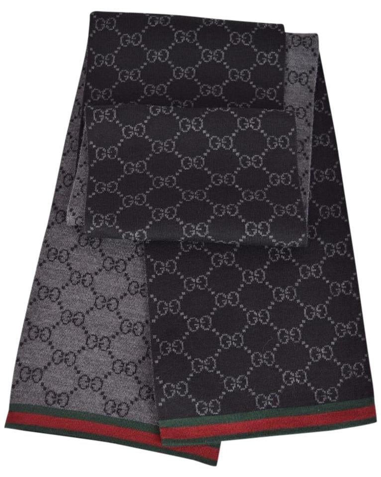 Bufanda Gucci para hombre 23x180 negra