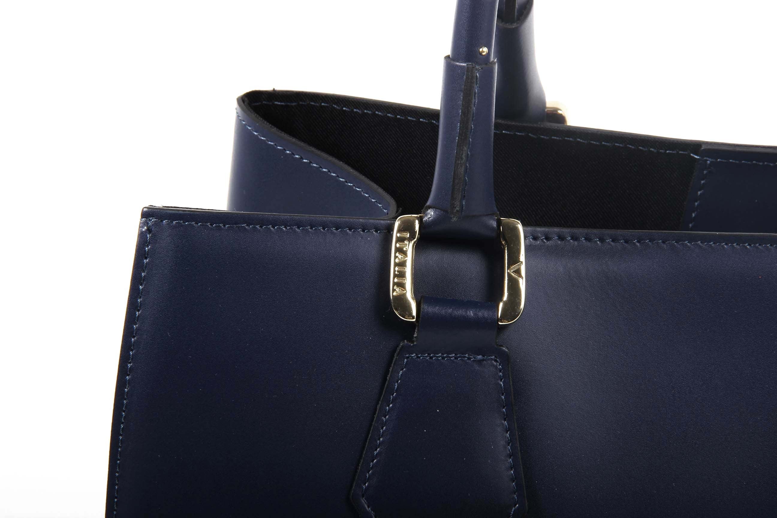 Bolso de mano para mujer V 1969 Italia G550-52 RUGA BLU