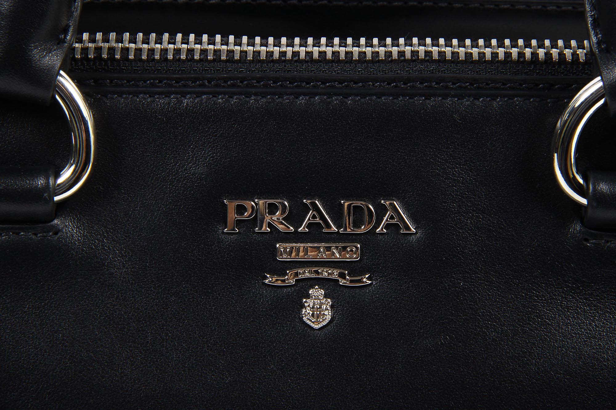 Bolso de compras Prada BN2866 Nero Soft Calf