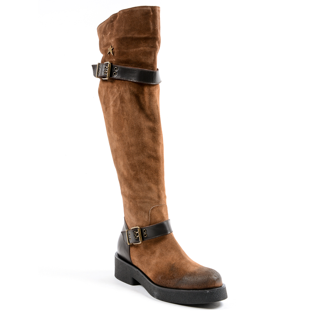 Andrew Charles Womens High Boot Brown ALANIS