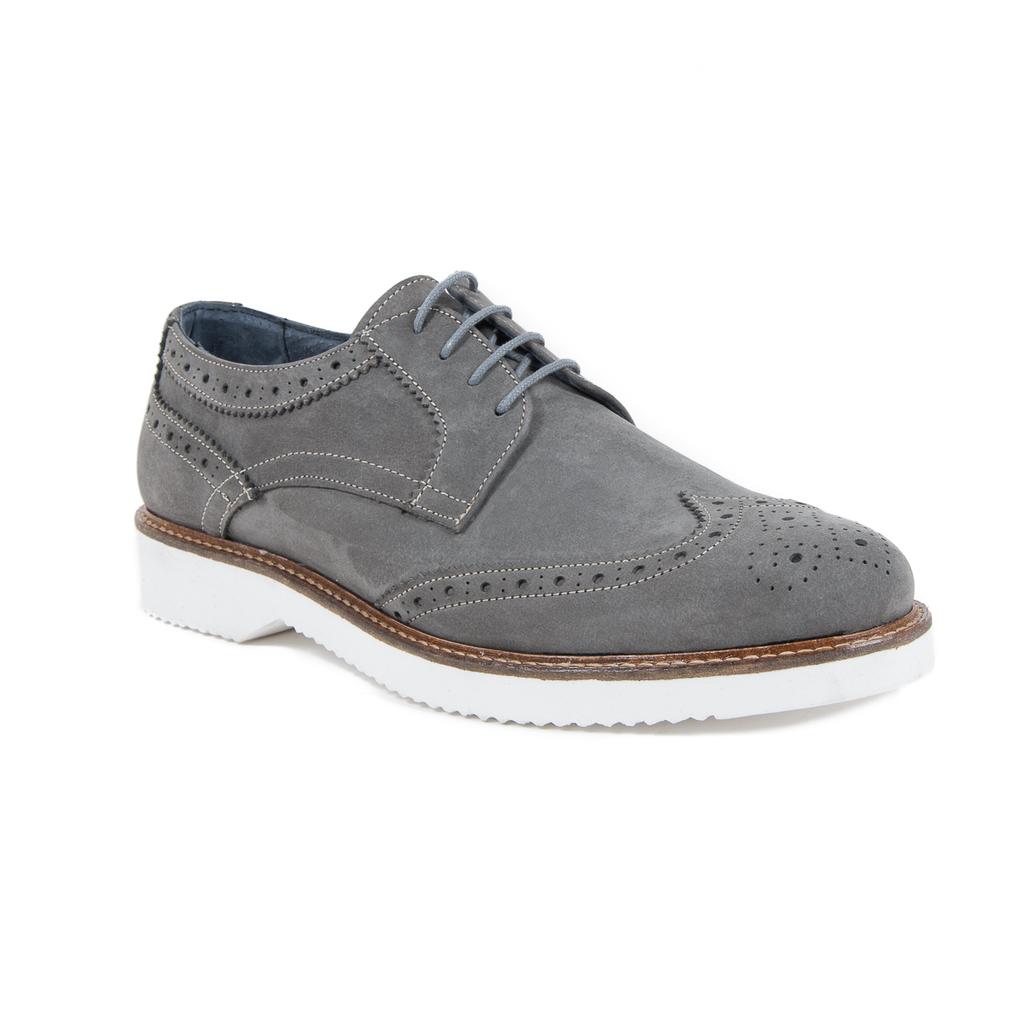 V 1969 Italia Zapato brogue para hombre gris oscuro HARRY 5141 NABUK VAR 8