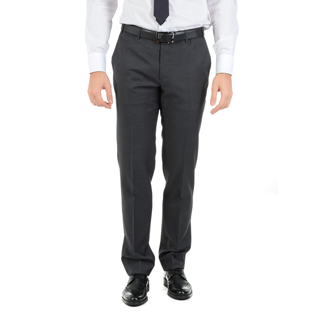 Corneliani Mens Suit Long Sleeves Dark Grey Super 130's