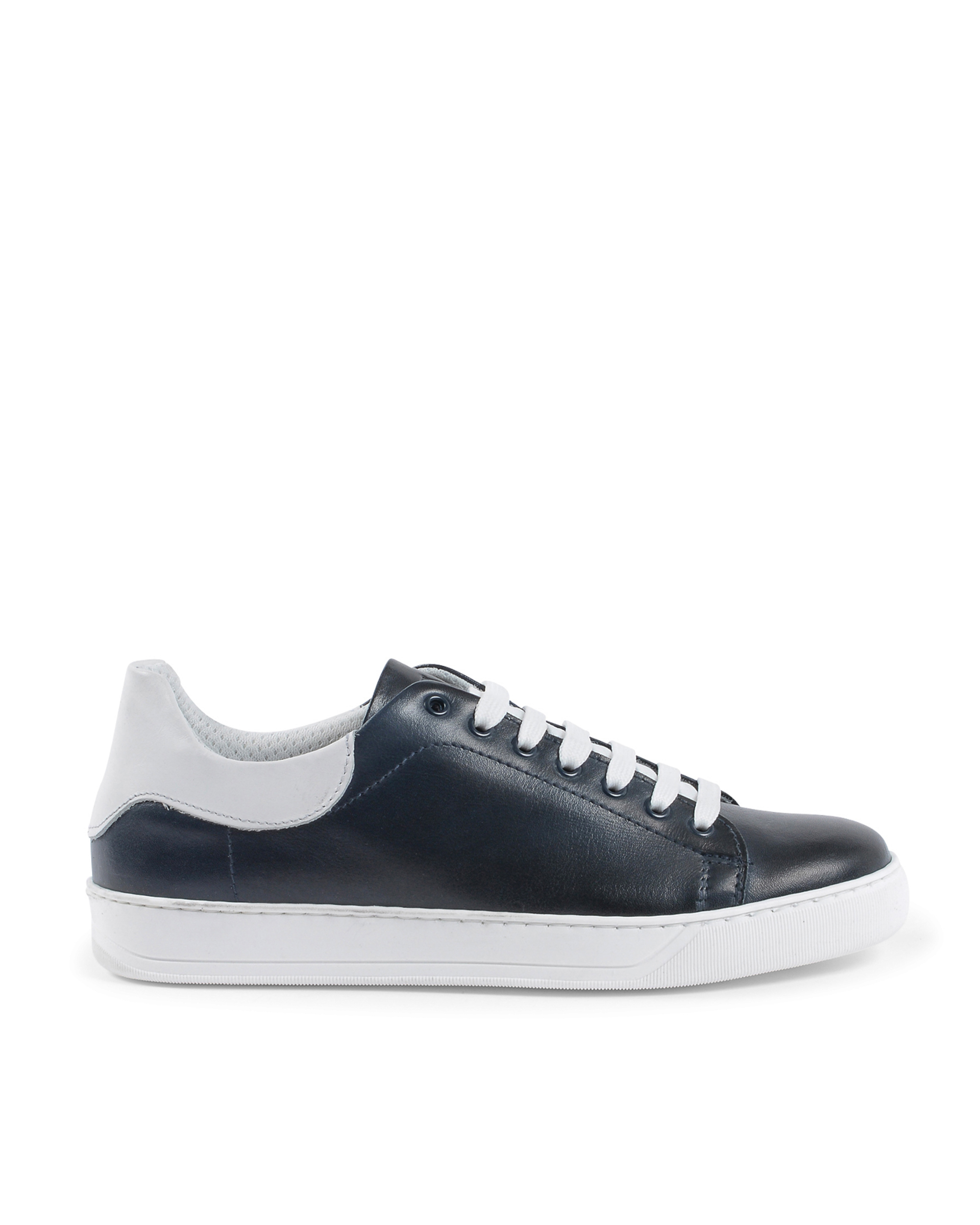 19V69 Italia Mens Sneaker Blue White 2120 CRUST BLU PELLE BIANCO