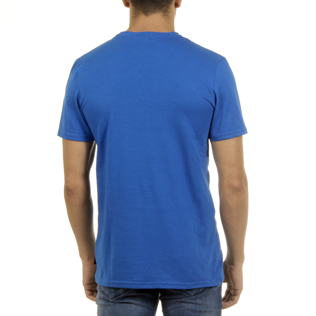 Camiseta Andrew Charles para hombre, manga corta, cuello redondo, azul, KEITA