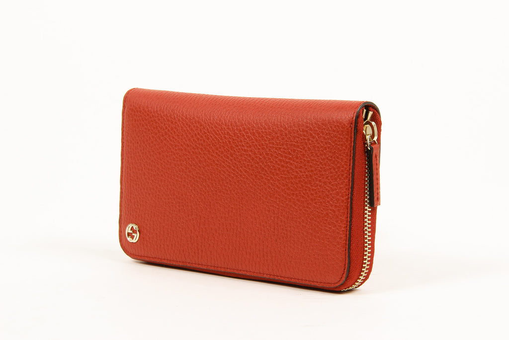 Monedero con cremallera y logotipo GG de Gucci para mujer