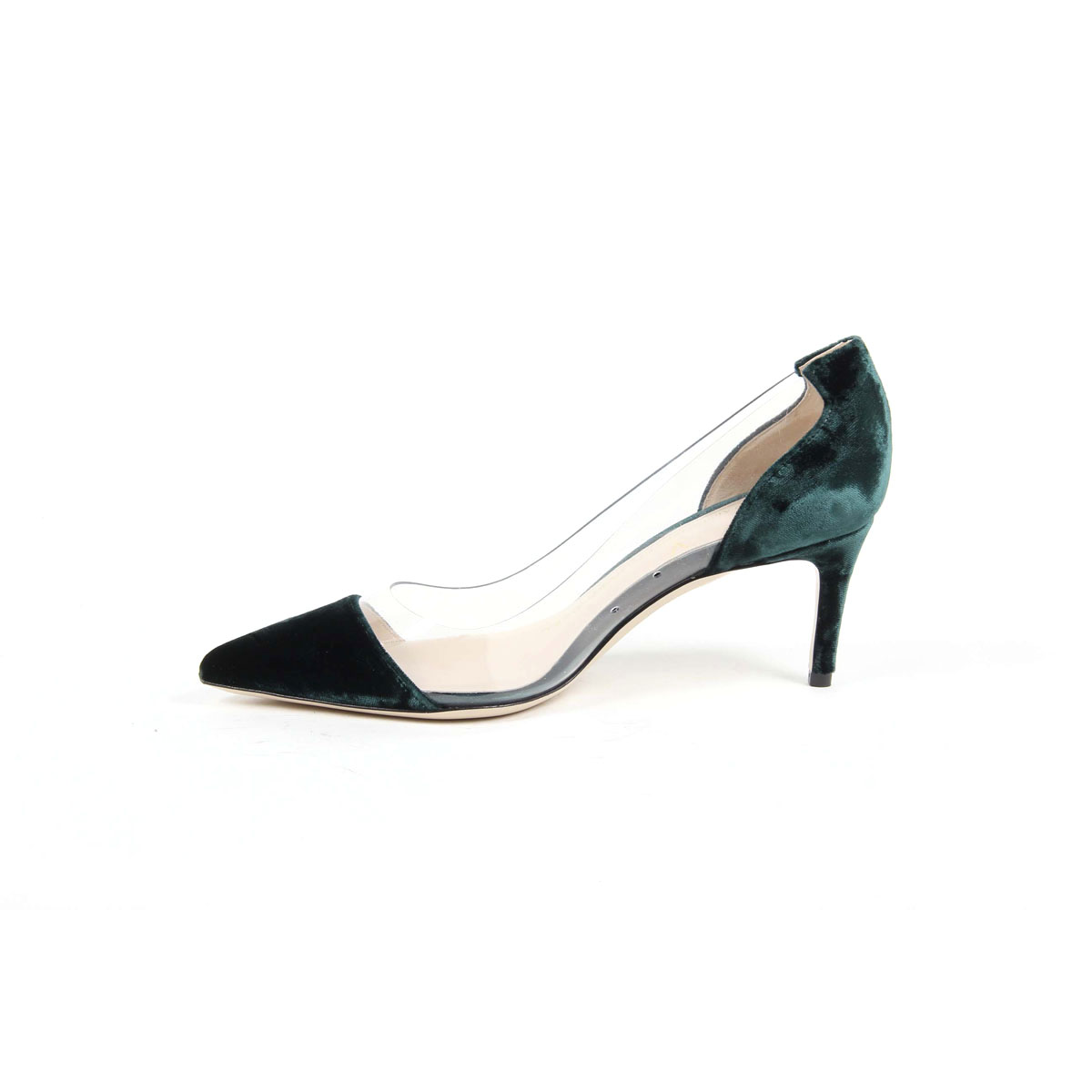Zapatos de salón para mujer V 1969 Italia 3105124 VELLUTO 301 VERDE