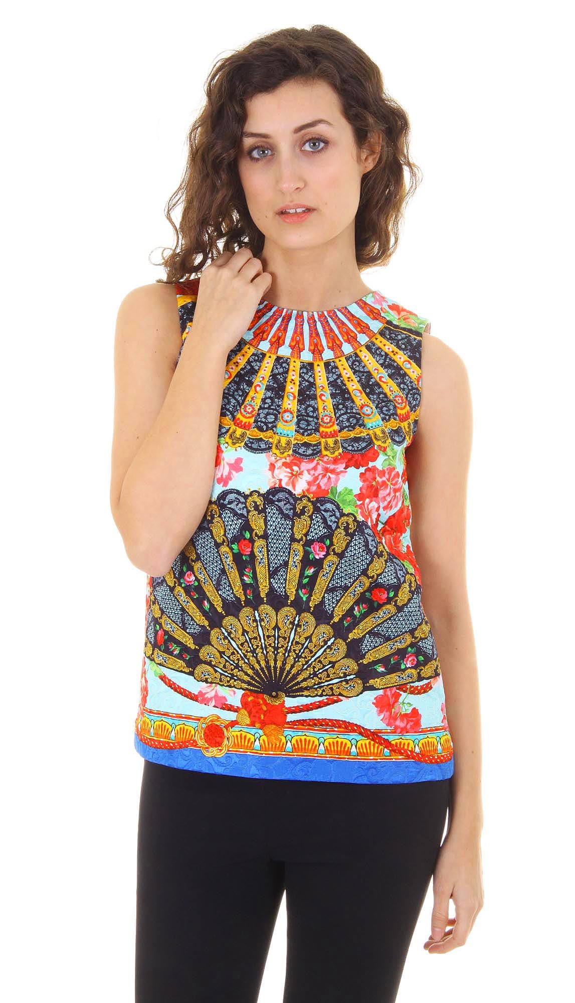 Camiseta sin mangas Dolce & Gabbana para mujer F7M57T FPMQV X0800