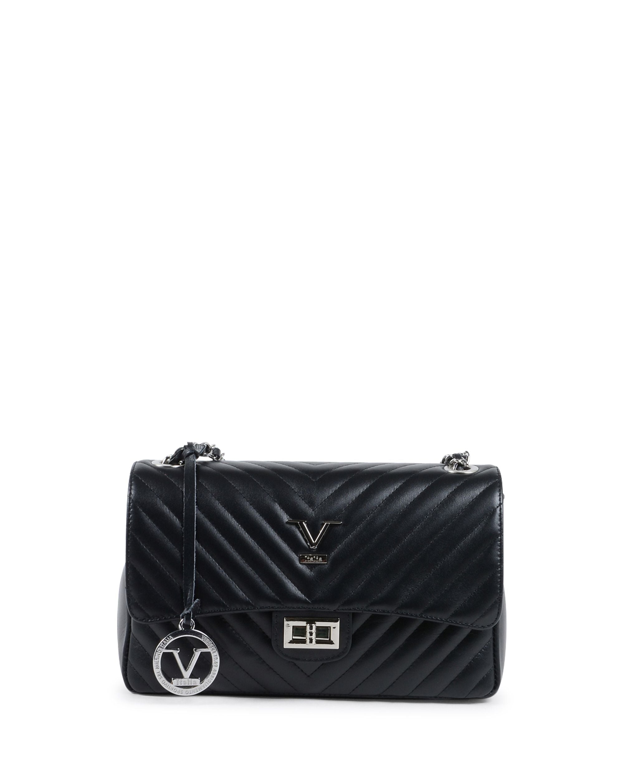 V Italia Womens Handbag Black V0116 KID NERO