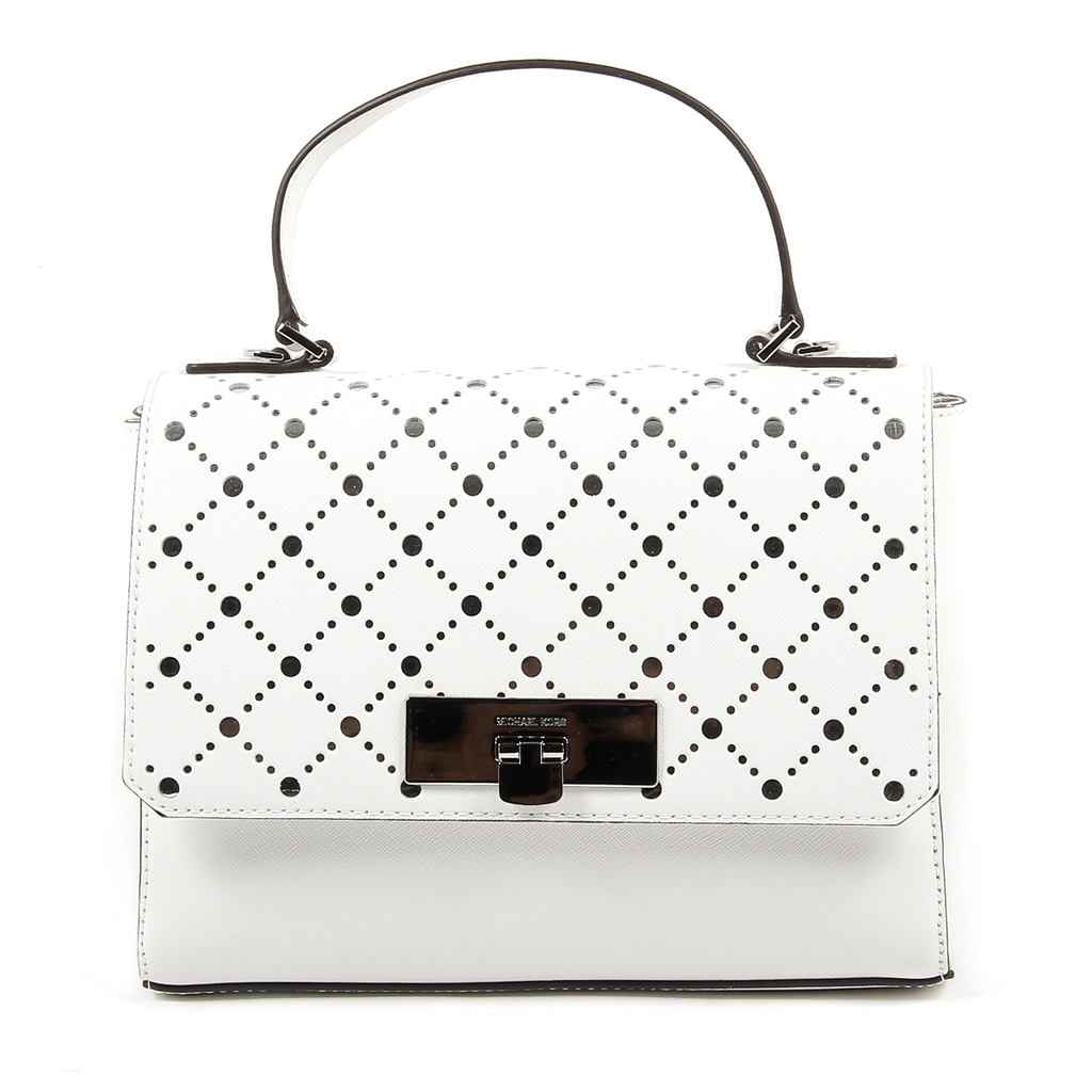 Michael Kors Womens Handbag VIOLET 35S7SV1S2L OPTIC WHITE