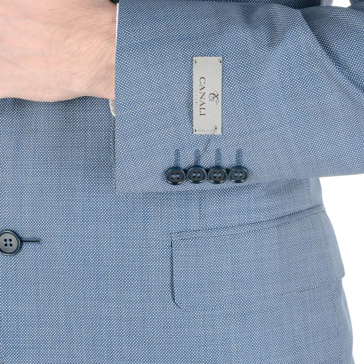 Canali Mens Suit Long Sleeves Light Blue