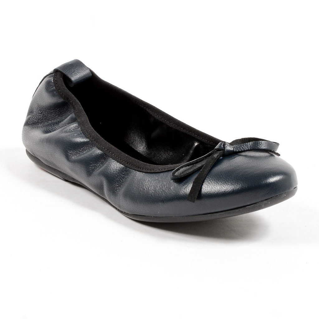Andrew Charles Womens Soft Ballerina Dark Blue GWEN