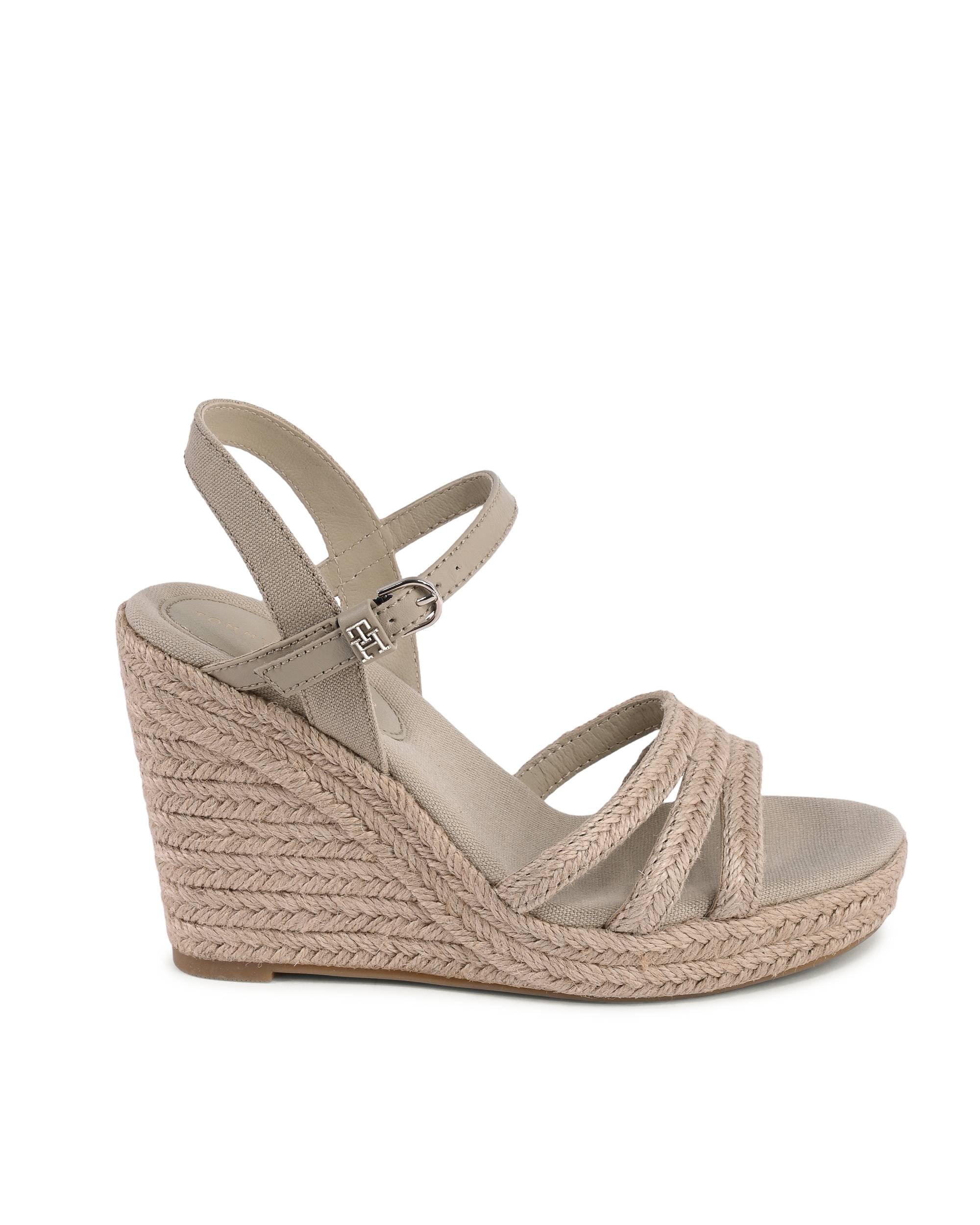 Tommy Hilfiger - Sandalias de cuña para mujer, color caqui, FW0FW07220RBT