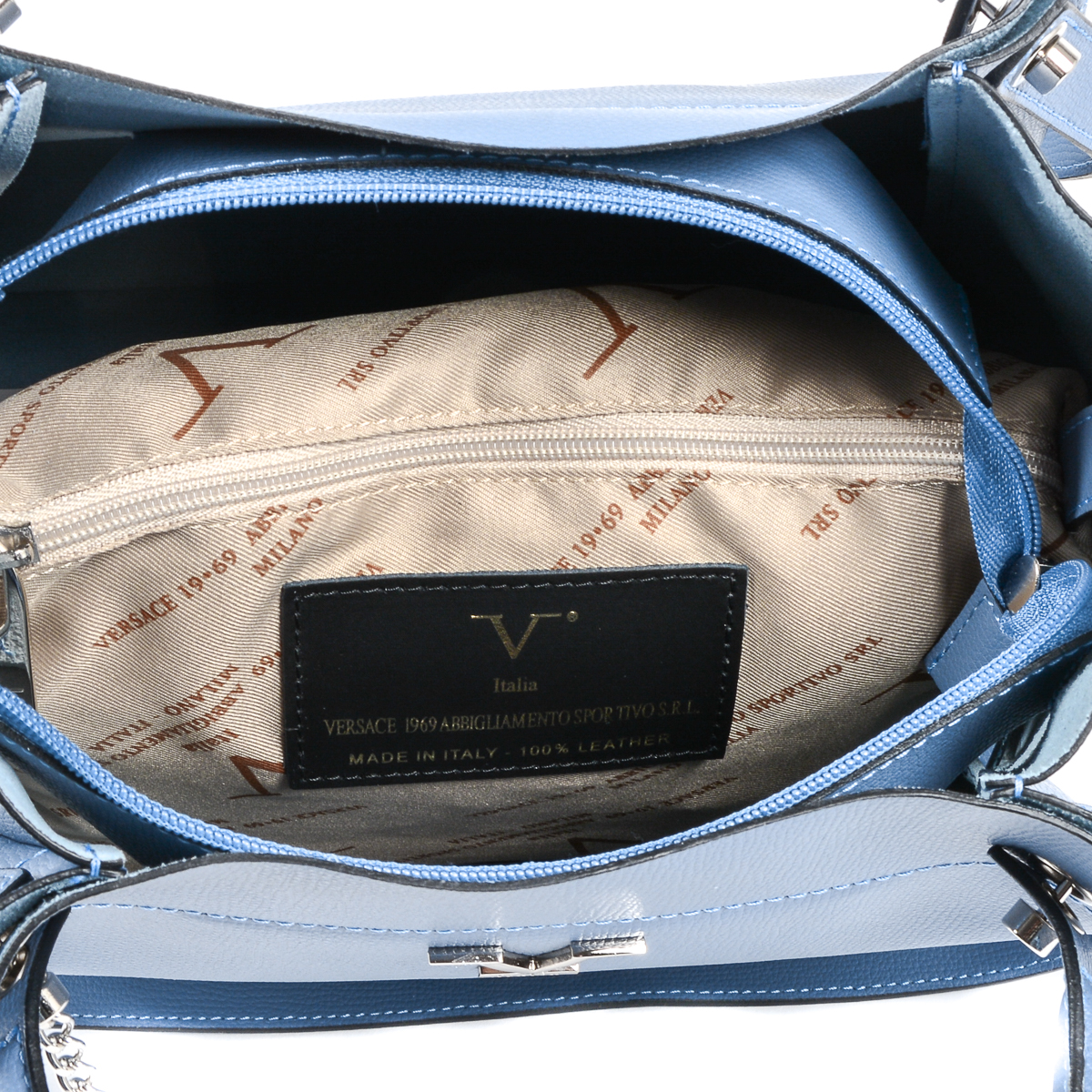 V 1969 Italia Bolso de mano para mujer azul claro ALESSIA