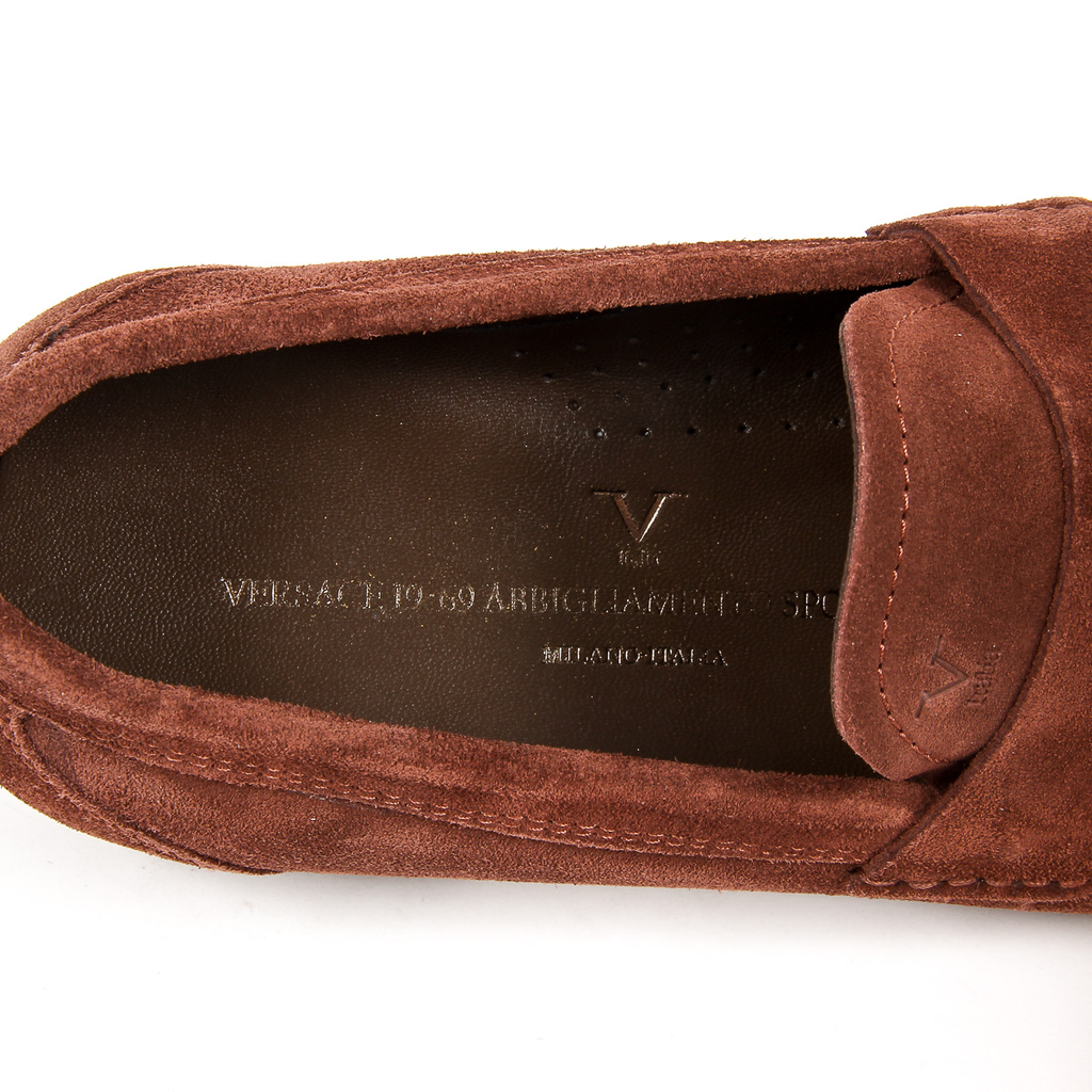 Mocasines V 1969 Italia para hombre, color marrón, LEONARDO