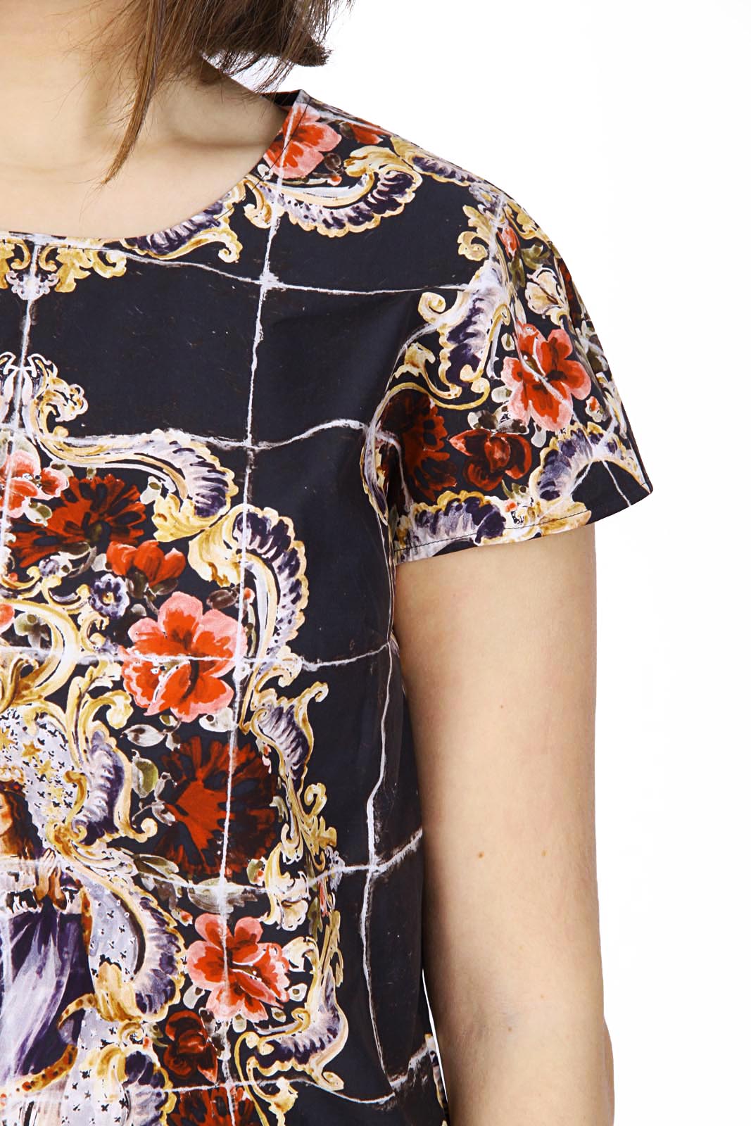 Top Dolce & Gabbana de manga corta para mujer F7Q08T FP5J9 X0800
