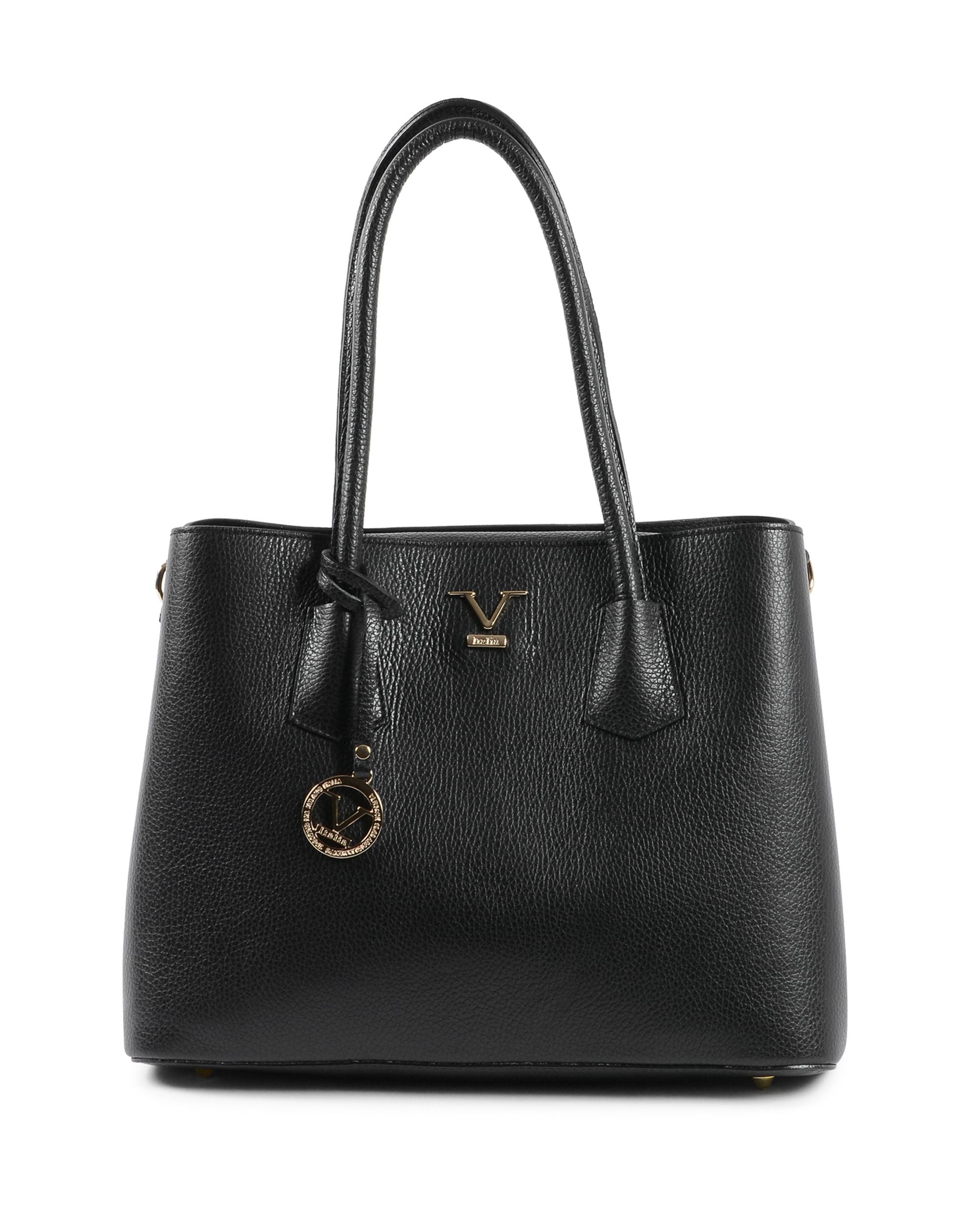 V Italia Womens Handbag Black 10510 V2 DOLLARO NERO