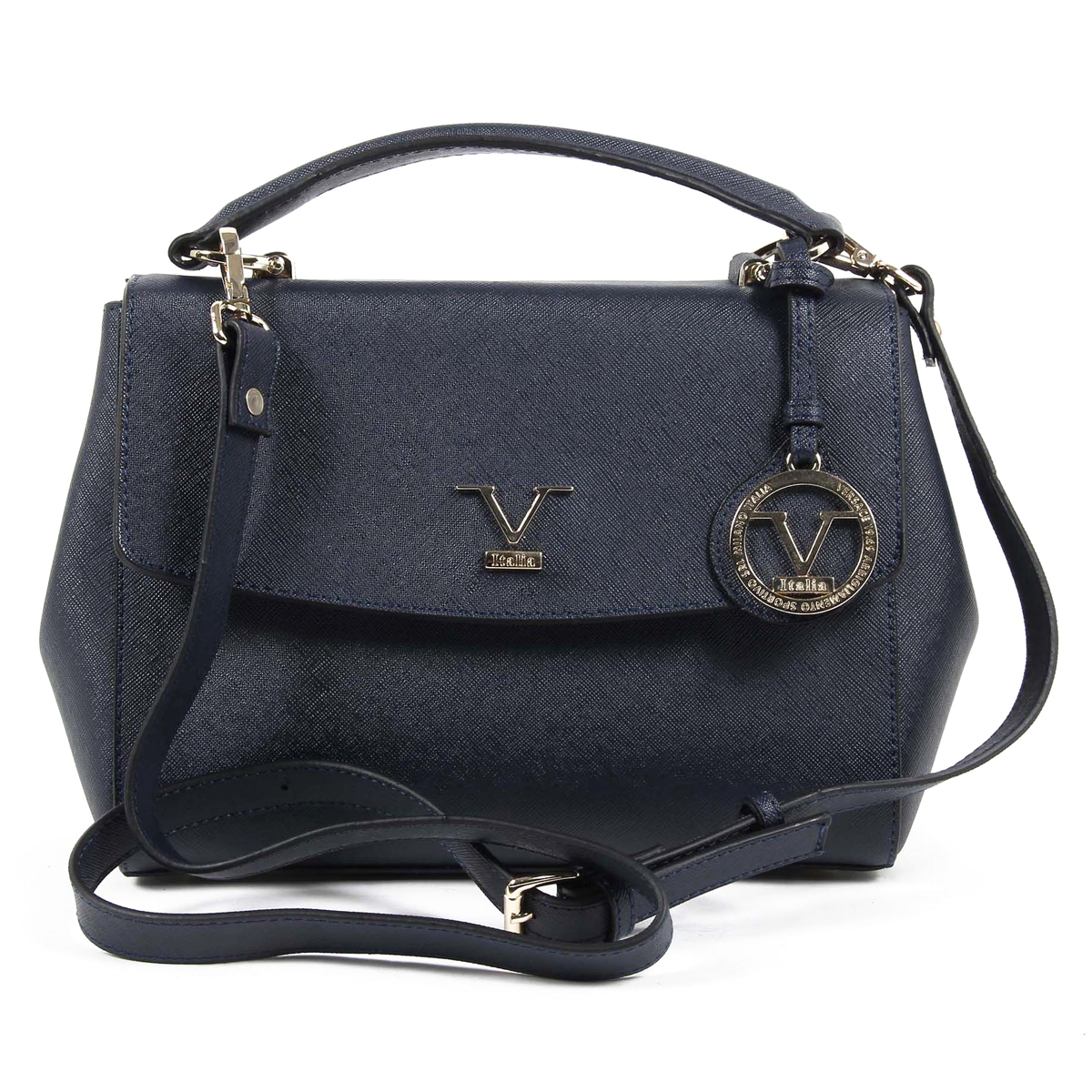 Bolso de mano para mujer V 1969 Italia VE09 AZUL MARINO