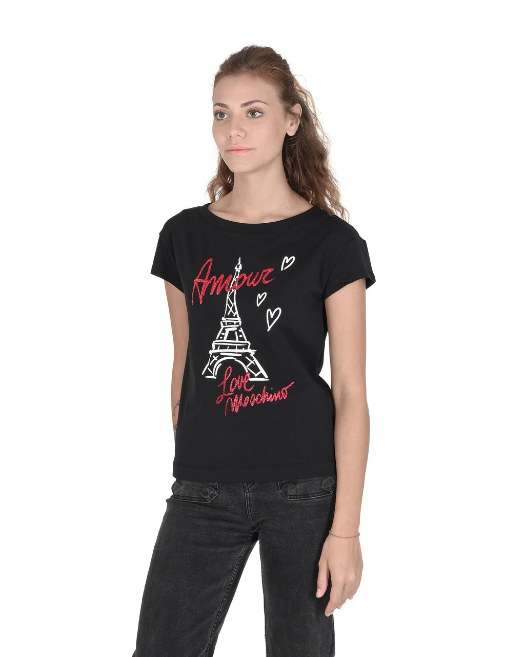 Camiseta Love Moschino para mujer W 4 F30 2M E 2264 C74 NEGRO