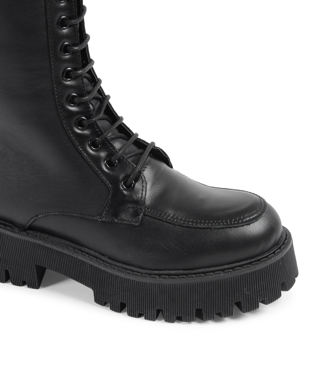 19V69 Italia Womens Short Boot Black 12-V VITELLO NERO