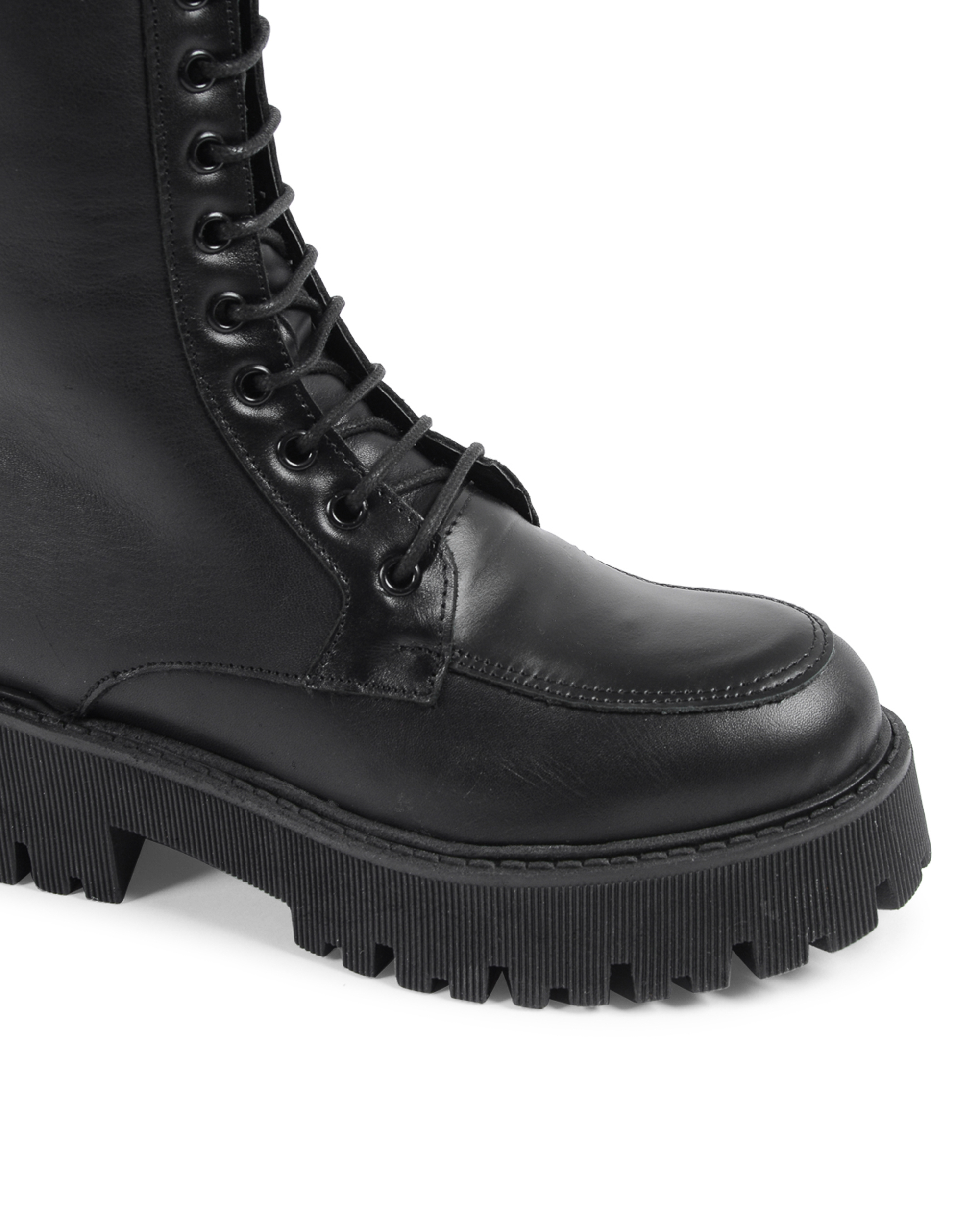 19V69 Italia Womens Short Boot Black 12-V VITELLO NERO