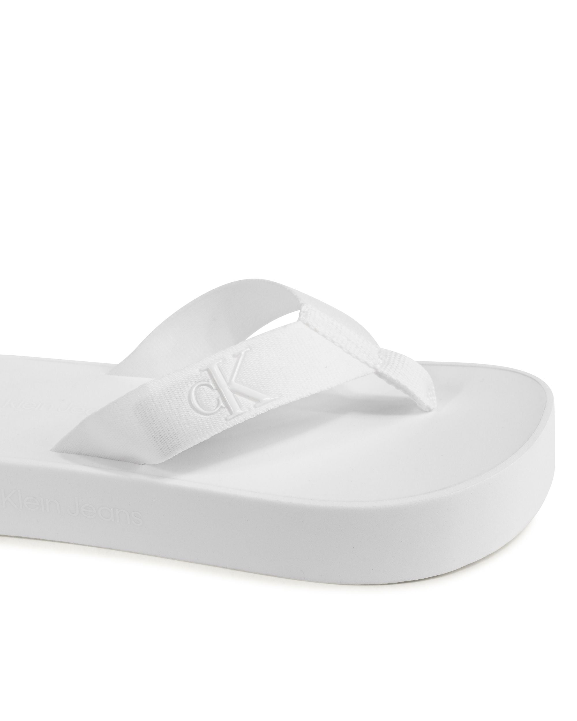 Chanclas Calvin Klein para mujer blancas YW0YW01398YBR