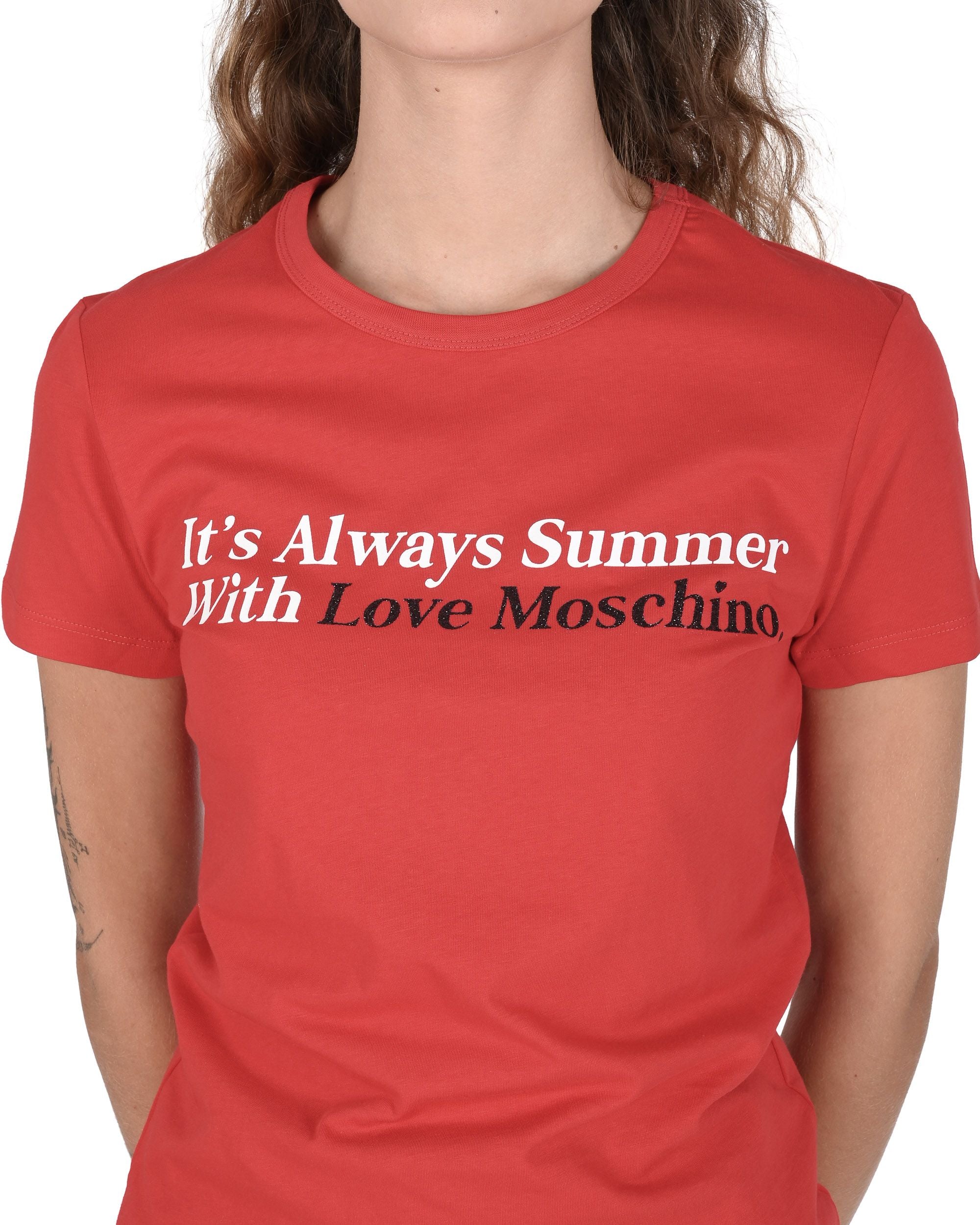 Camiseta de mujer Love Moschino W 4 F73 2N M 3876 O97 ROJO
