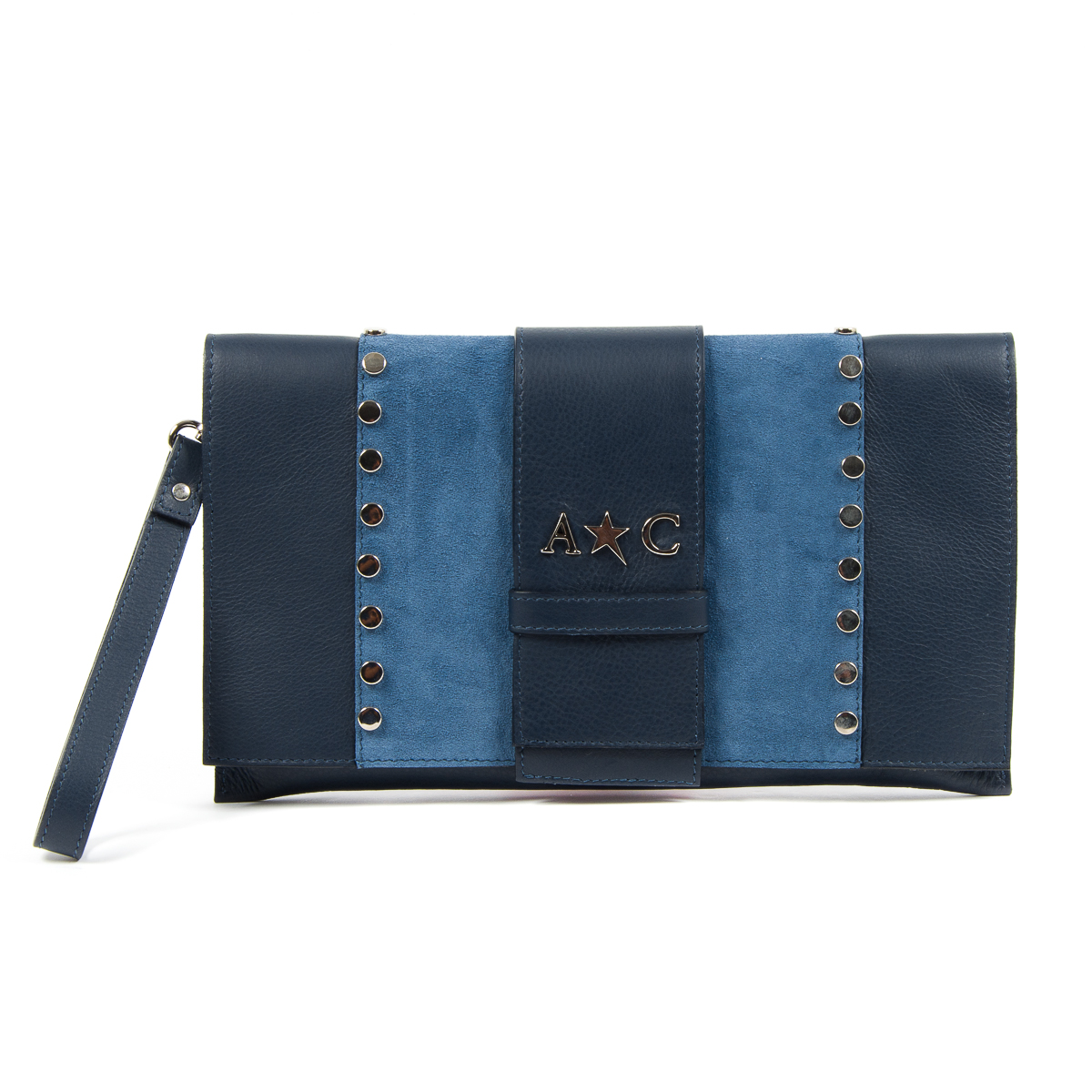 Bolso de mano Andrew Charles para mujer azul CORY