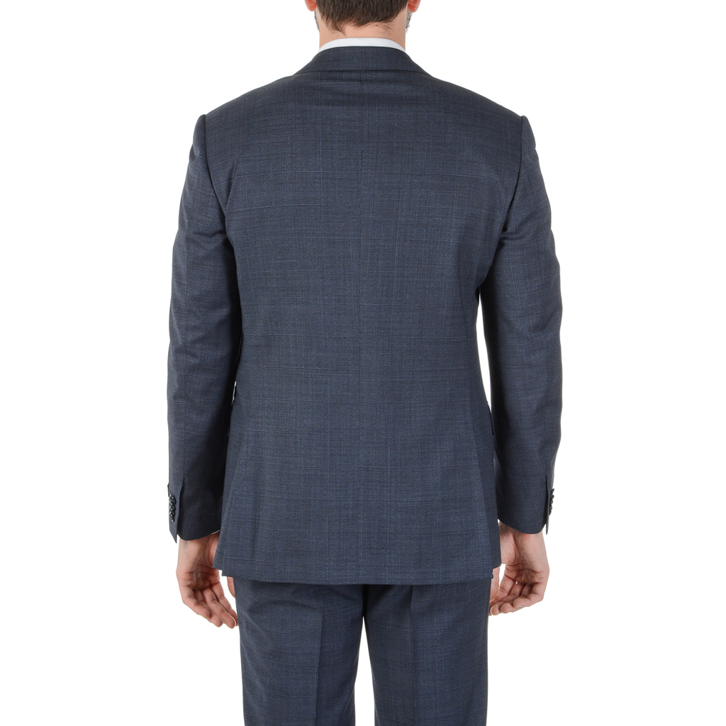 Corneliani Mens Suit Long Sleeves Dark Blue Super 130's