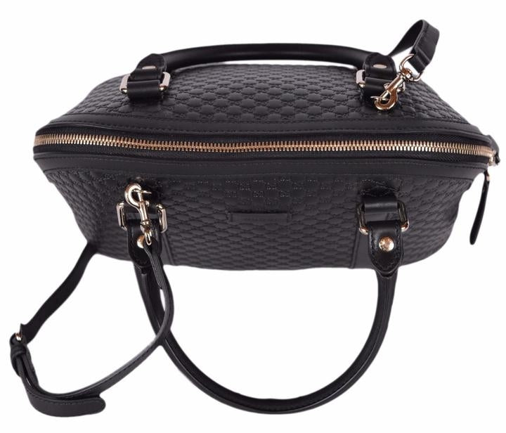 Bolso Dome de piel Gucci Guccissima negro