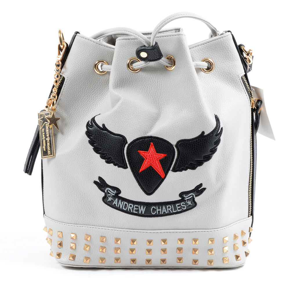 Bolso de mano Andrew Charles para mujer, gris claro, REBECCA