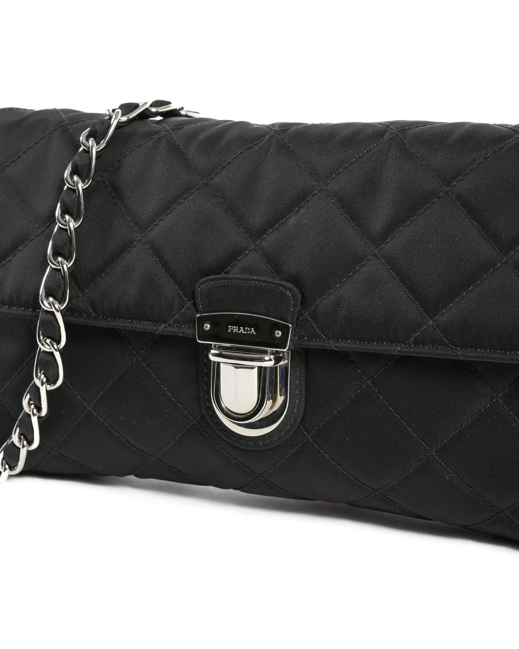 Prada Bolso clutch BP0584 negro Impuntu Tessuto