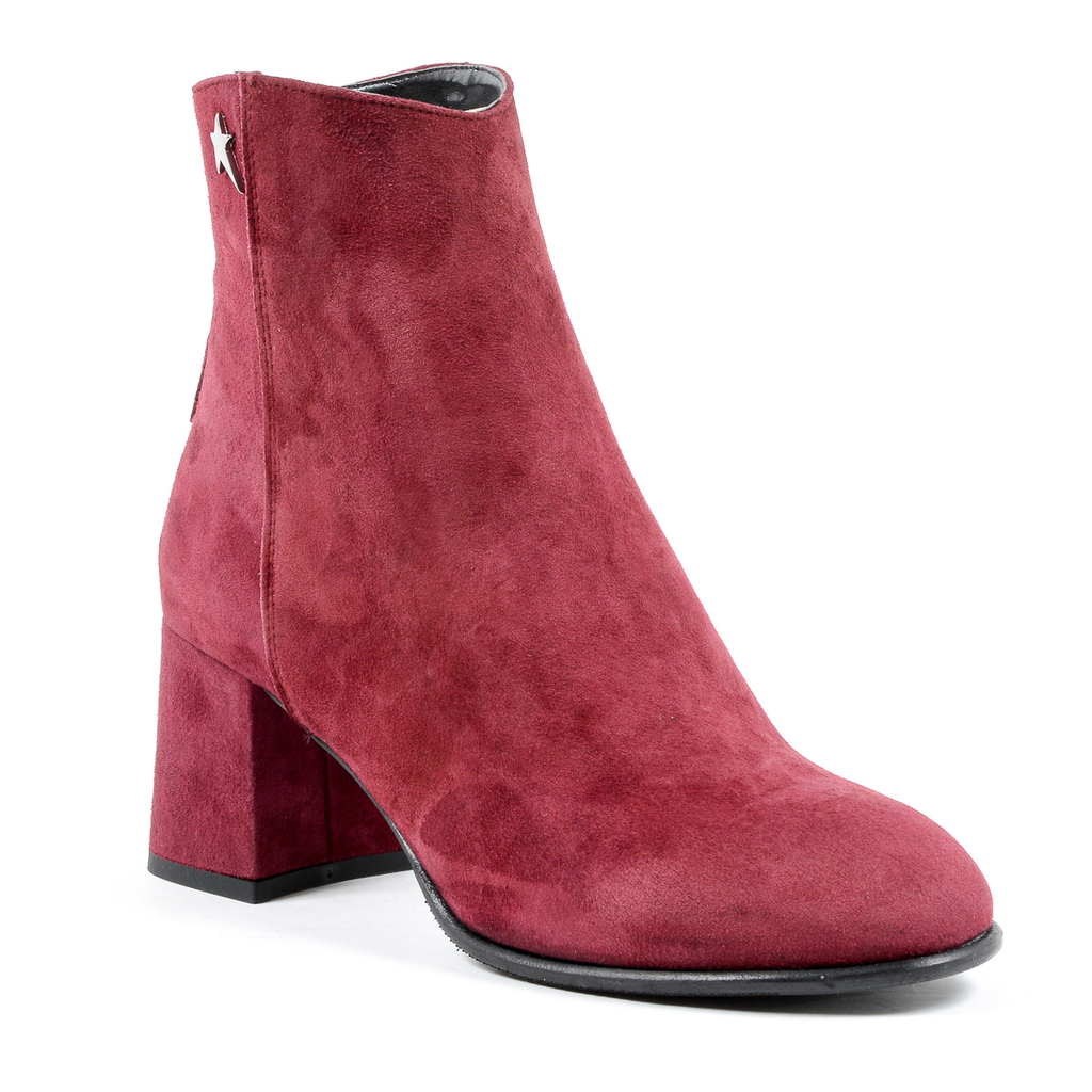 Andrew Charles Womens Heeled Ankle Boot Bordeaux LINDA