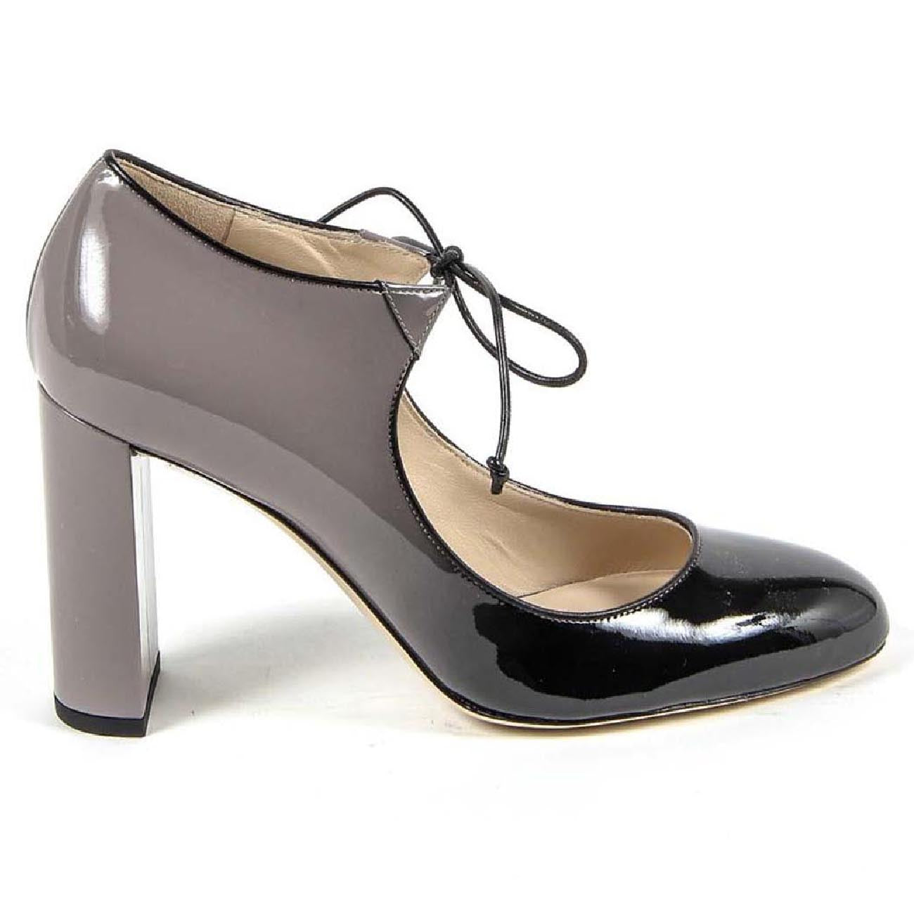 Zapatos de salón con cordones para mujer V 1969 Italia 3112338 VERN. SFUMATO NERO-GRIGIO