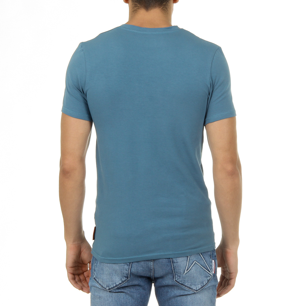 Camiseta Andrew Charles para hombre, manga corta, cuello en V, verde, KENAN