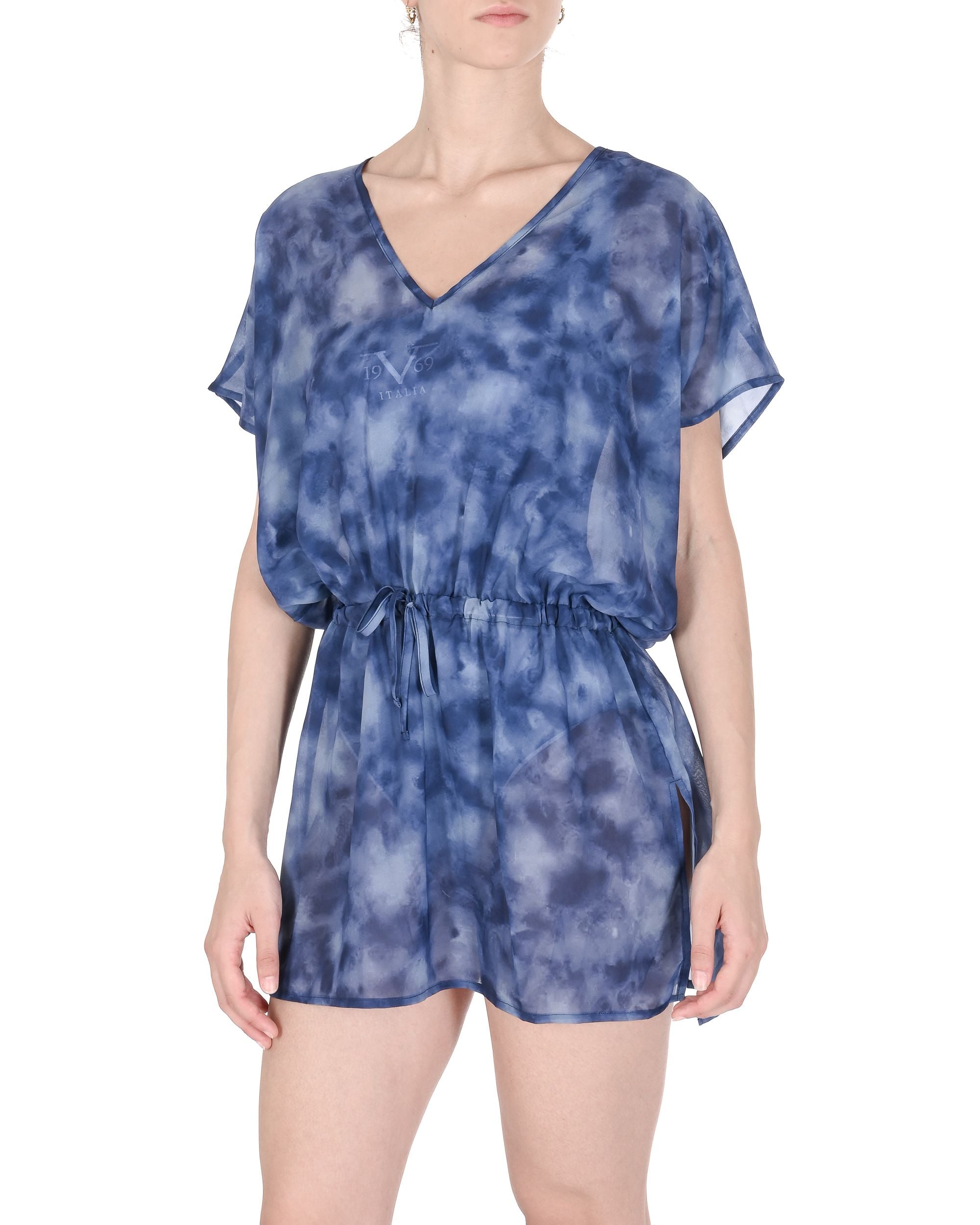 19V69 Italia Womens Swimwear Chiffon Dress VSC1WCU07 NAVY