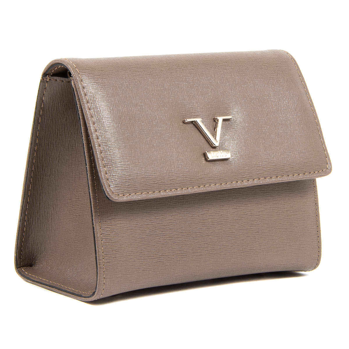 Bolso de mano para mujer V 1969 Italia color topo GENNY
