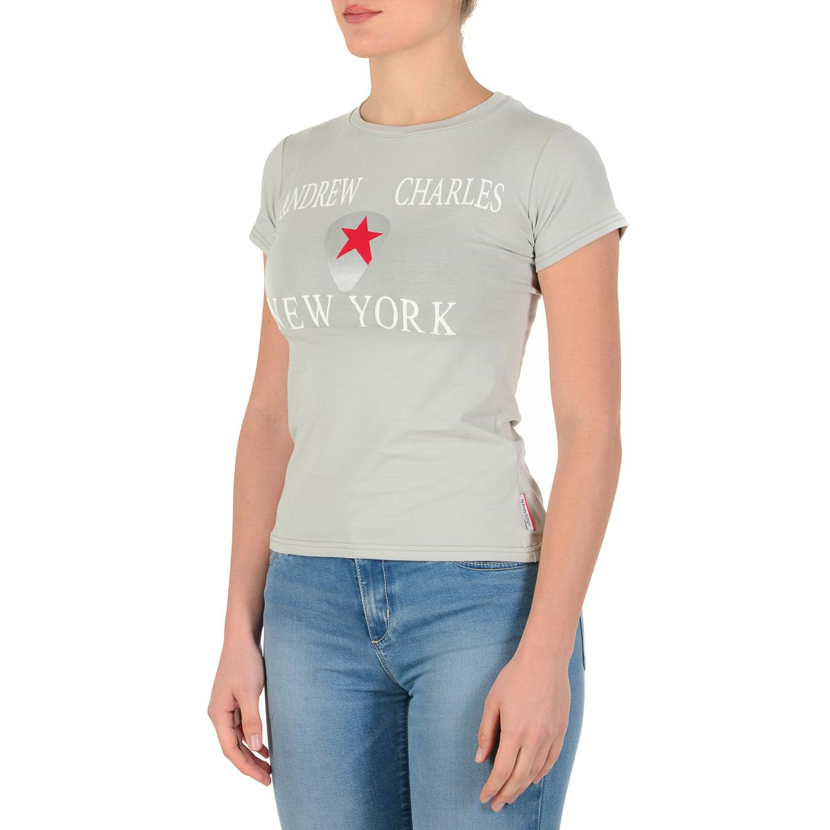 Camiseta para mujer Andrew Charles By Andy Hilfiger TS501 03 1002 TARANA GRIS CLARO S14