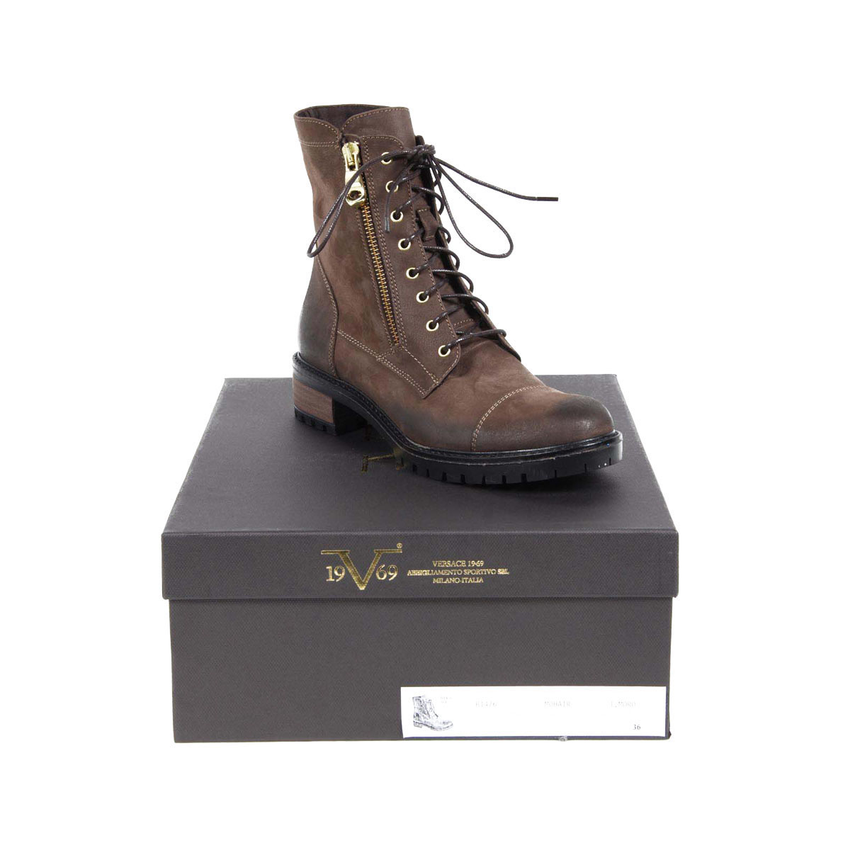Bota corta para mujer V 1969 Italia B1476 MOHAIR T. MORO