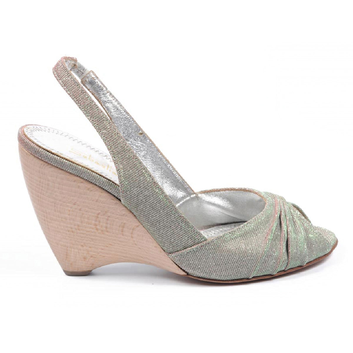 Sandalia mujer Sebastian Milano S2674A VAR A LUREX ARGENTO